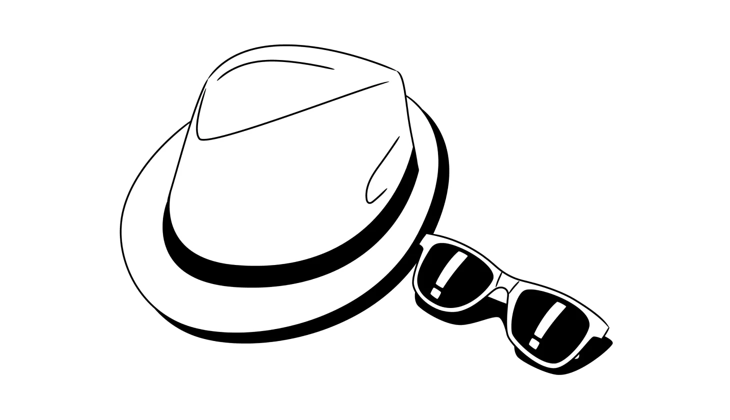 Dark Web - lead illustration Illustration of a fedora and a pair of sunglasses